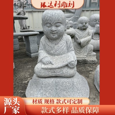 现货石雕小沙弥寺庙宗祠广场公园陵园石材花岗岩大理石童子雕塑批